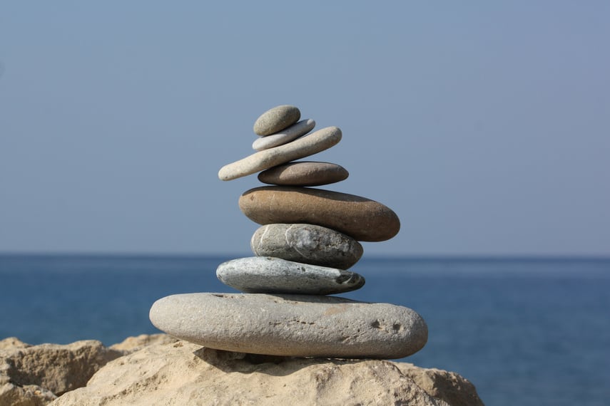 Piled Pebbles By the Seaside